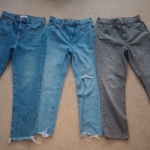 Madewell High Rise Women Jeans - Blue and Gray